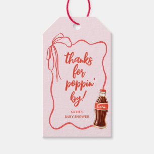 She's Ready to Pop Cola Baby Shower Favour Tag