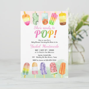She's Ready To Pop Popsicle Invitation