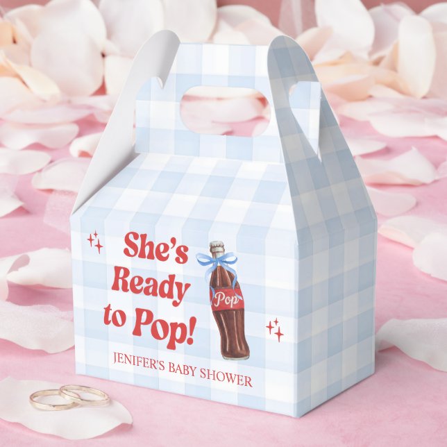 She's Ready to Pop Soda Baby Shower Favor Box (Wedding)
