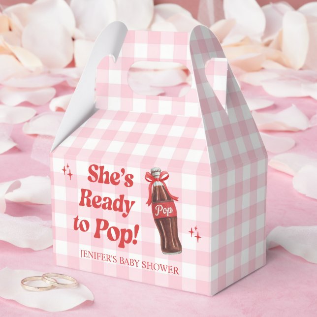 She's Ready to Pop Soda Baby Shower Favor Box (Wedding)