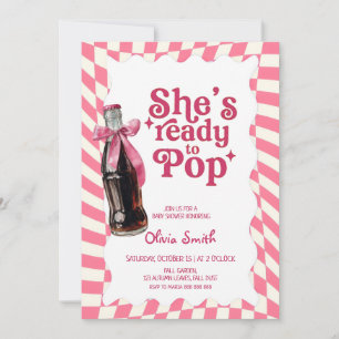 She's Ready to Pop Soda Baby Shower  Invitation