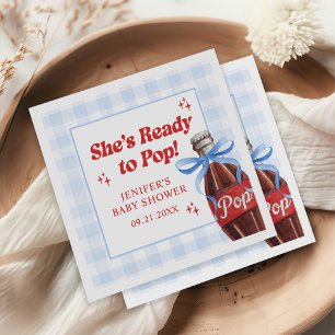 She's Ready to Pop Soda Baby Shower Napkin