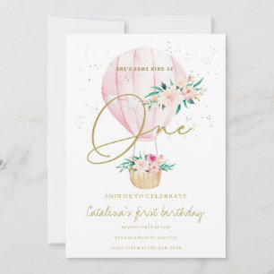 She's Some Kind of One Invitation Pink Floral