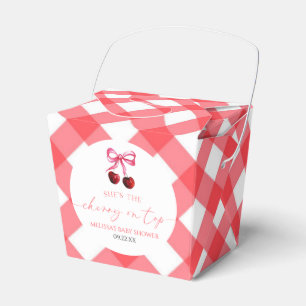 She's The Cherry On Top Bow Cherry Baby Shower Favor Box