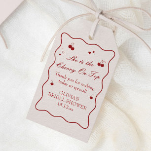 She's the Cherry On Top Bridal Shower Gift Tags