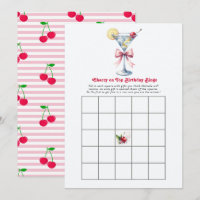 She's the Cherry on Top Martini Birthday Bingo