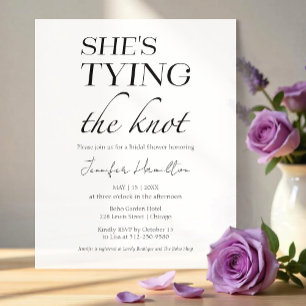 She's tying the knot Black & White Bridal Shower