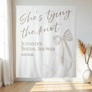 She's Tying the Knot   Bridal Shower Backdrops Tapestry