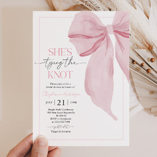 She's Tying the Knot Bridal Shower Invitation