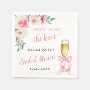 SHE'S TYING THE KNOT BRIDAL SHOWER NAPKIN