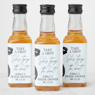 She's Tying the Knot Bridal Shower Party Favour Liquor Bottle Label