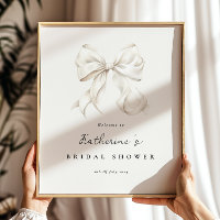 She's Tying the Knot Bridal Shower Welcome Poster