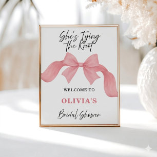 She's Tying the Knot Bridal Shower Welcome Sign