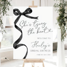 She's Tying the Knot Bridal Shower Welcome Sign