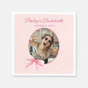 She's Tying the Knot Coquette Bachelorette Party  Napkin