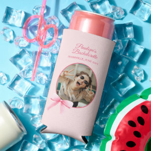 She's Tying the Knot Coquette Bachelorette Party Seltzer Can Cooler