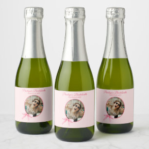 She's Tying the Knot Coquette Bachelorette Party  Sparkling Wine Label