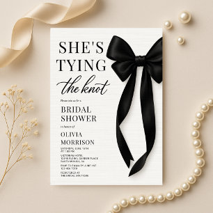 She's Tying The Knot Coquette Bridal Shower  Invitation