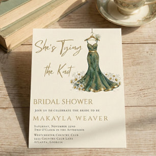 She's Tying the Knot Daisies Dress Bridal Shower Invitation