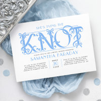 She's Tying The Knot Dusty Blue Bow Bridal Shower