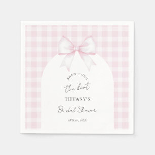 She's Tying The Knot Elegant Bow Bridal Shower Napkin