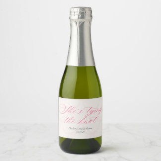 She's Tying the Knot Mini Champagne Label