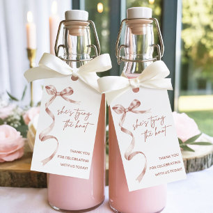She's Tying the Knot! Modern Bridal Shower Gift Tags