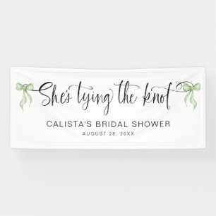 She's Tying the Knot Personalized Bridal Shower Banner