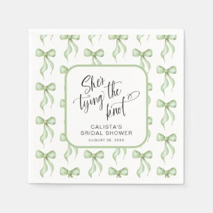 She's Tying the Knot Personalized Bridal Shower Napkin