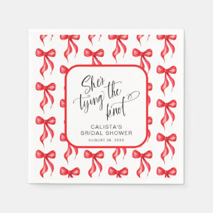 She's Tying the Knot Personalized Bridal Shower Napkin