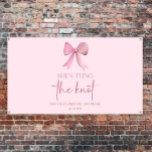 She's Tying The Knot Pink Bow Bridal Shower Banner<br><div class="desc">This is a She's Tying The Knot Pink Bow Bridal Shower Party Favour Banner!</div>