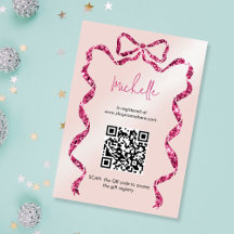 She's tying the knot pink bow bridal shower