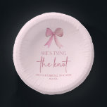She's Tying The Knot Pink Bow Bridal Shower Paper Plate<br><div class="desc">This is a She's Tying The Knot Pink Bow Bridal Shower Paper Bowls!</div>