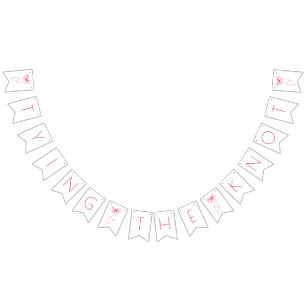 She's Tying the Knot Pink Ribbon Bridal Shower Bunting Flags