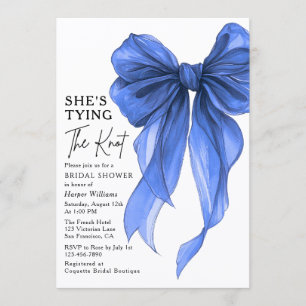 She's Tying The Knot QR Code Bridal Shower Invitation