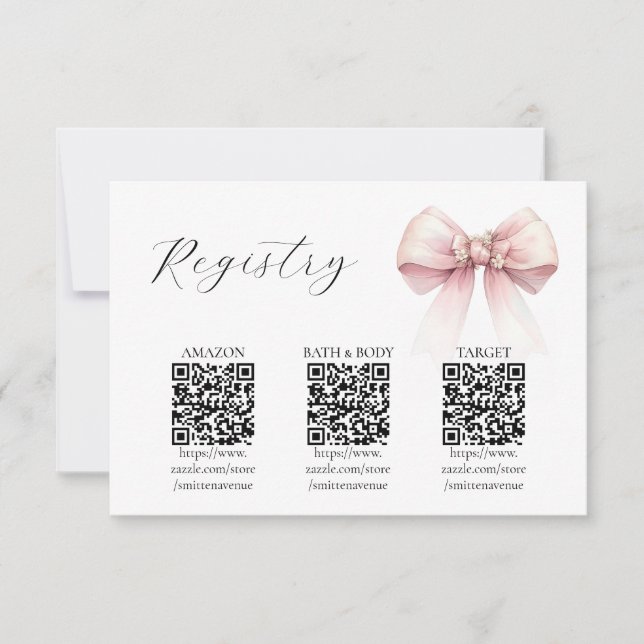 She's Tying The Knot Registry Invitation Insert (Front)