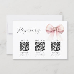 She's Tying The Knot Registry Invitation Insert