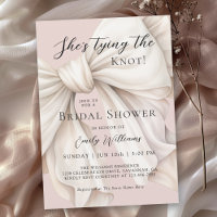 She's Tying the Knot White Bow Bridal Shower