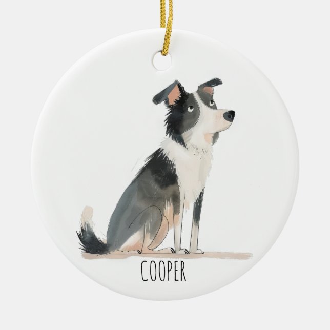 Shetland  ceramic ornament (Front)