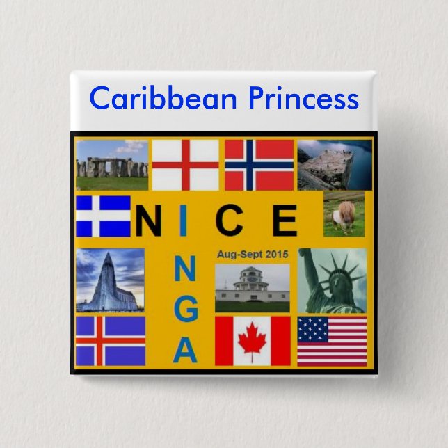 Shetland Flag Button (Front)