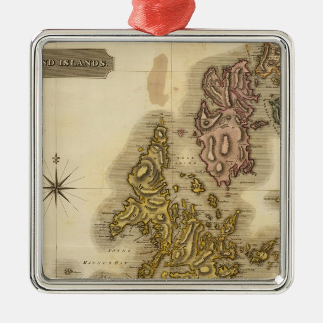 Shetland Islands Metal Ornament (Front)