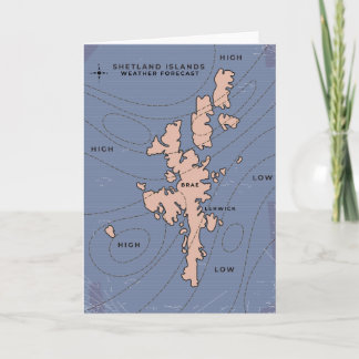 Shetland Islands Weather forecast map Invitation