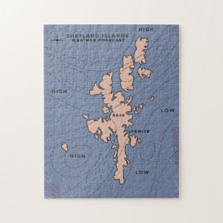 Shetland Islands Weather forecast map Jigsaw Puzzle