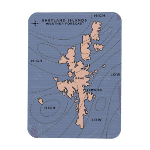 Shetland Islands Weather forecast map Magnet