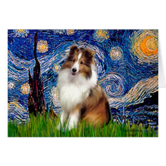 Shetland Sheepdog 4 - Starry Night