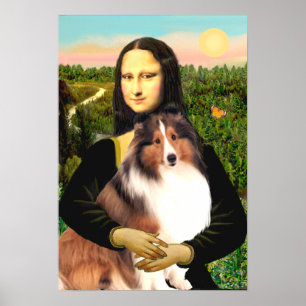 Shetland Sheepdog 7b - Mona Lisa Poster