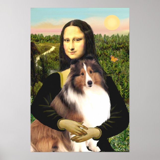Shetland Sheepdog 7b - Mona Lisa Poster (Front)