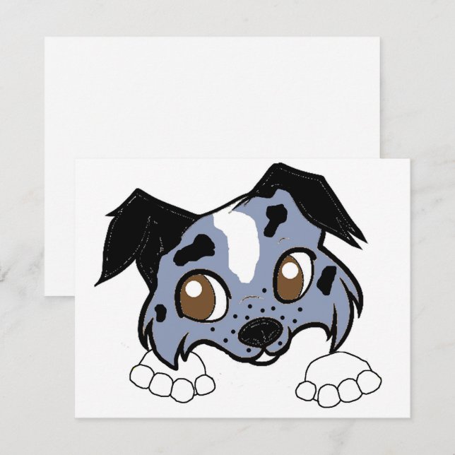 Shetland Sheepdog Blue Merle Invitation (Front/Back)
