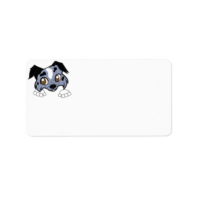 Shetland Sheepdog Blue Merle Label (Front)