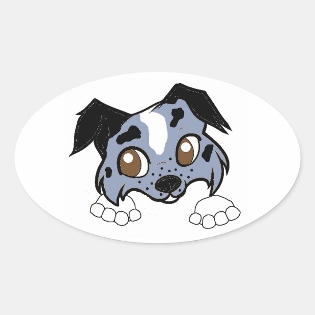 Shetland Sheepdog Blue Merle Oval Sticker (Front)